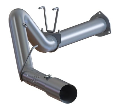 mbrp 2015 ford f250/350/450 6.7l 4in single side exit aluminized exhaust includes 5in tip s6287al