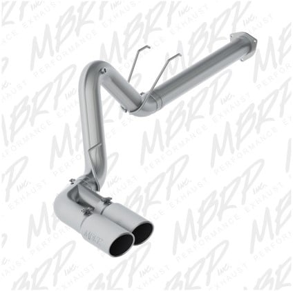 mbrp 17-19 ford f250/350/450 6.4 l filter back single side dual exit exhaust system s6290al