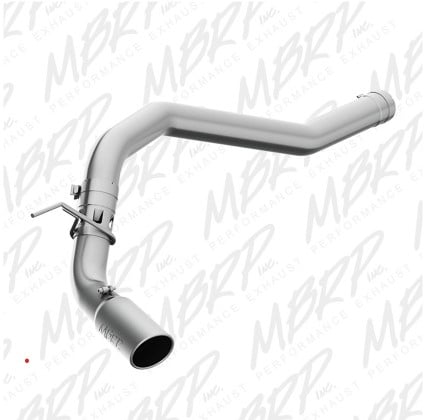 mbrp 16-19 nissan titan xd 5.0l 4in filter back single side exit alum exhaust system s6400al
