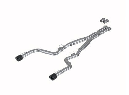 mbrp 17-21 charger 5.7/6.1/6.4l 3in dual rear exit ss catback exhaust w/ carbon fiber tips s71173cf