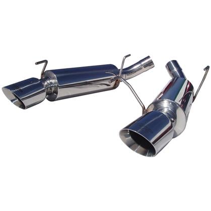 mbrp 05-10 ford mustang gt 5.0/shelby gt500 dual mufflers axle back split rear t304 s7200304