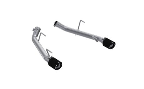 mbrp 05-10 ford mustang gt 4.6l t304 ss 2.5in dual axle-back with cf tips (race version) s72023cf