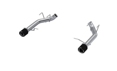 mbrp 11-14 ford mustang gt 5.0l t304 ss 3in dual axle-back with carbon fiber tips (race version) s72033cf