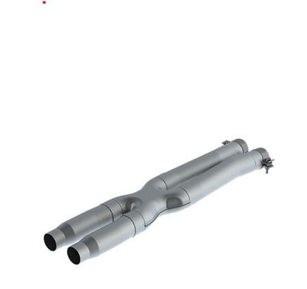 mbrp 16-19 ford mustang gt350 3in resonator delete x-pipe - t409 s7215409