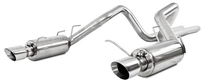 mbrp 11-14 ford mustang gt 5.0l dual split rear street version t409 3in cat back exhaust system s7258409