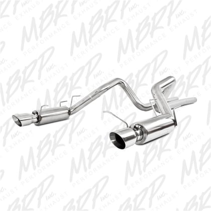 mbrp 11-12 ford shelby gt 500 t304 3in cat back dual split rear race version 4.5in tips s7260304