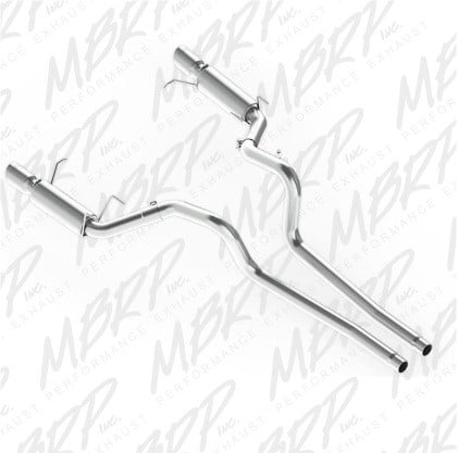 mbrp 11-14 ford mustang gt 5.0l dual split rear race version al 3in cat back exhaust system s7264al
