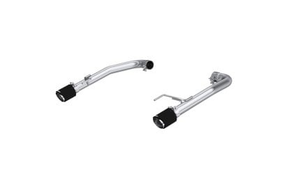 mbrp 15-17 ford mustang gt 5.0l t304 stainless steel 2.5in axle-back with carbon fiber tips s72763cf