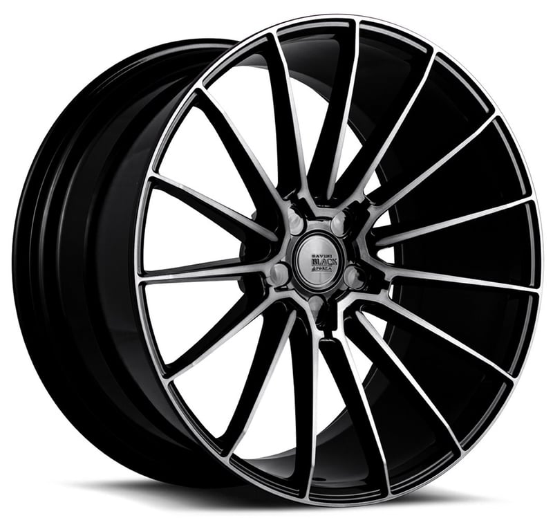 22x9 savini black di forza bm16 gloss black w/ double dark tint