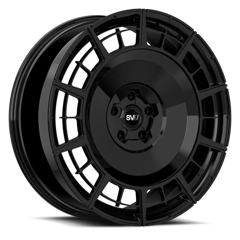 24x9 savini sv.1 x4 gloss black (fully forged) (5-lug) (custom)