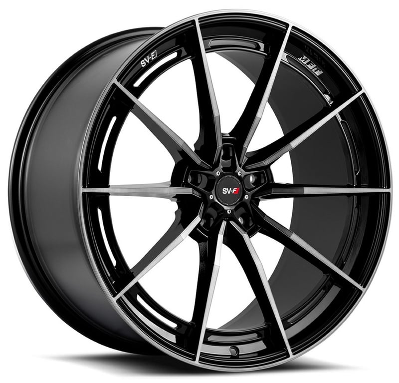 (huge savings) 22x9.5 savini sv-f1 double dark tint w/ gloss black (flow form) (custom)