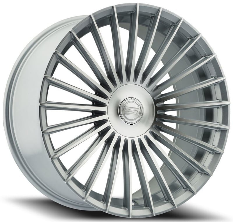 (special pricing) 20x10.5 select s103 bristol gloss silver machined 5x112 5x4.5/114.3 38mm