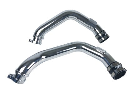 injen 15-16 bmw m3 (f80) l6 twin turbo polished intercooler charge pipe w/ 1/8in female npt bungs ses1116icp