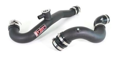 injen 15-19 ford mustang 2.3l ecoboost aluminum intercooler piping kit - wrinkle black ses9200icpwb