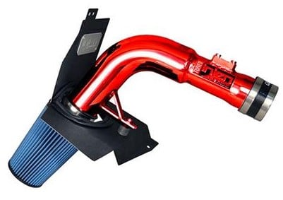 injen 2015 subaru sti 2.5l 4 cyl (turbo) wrinkle red cold air intake w/ mr tech and heat shield sp1206wr