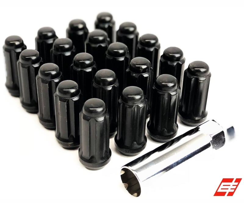 32 pc tall black spline lug nut kit + key (for 8 lug trucks)