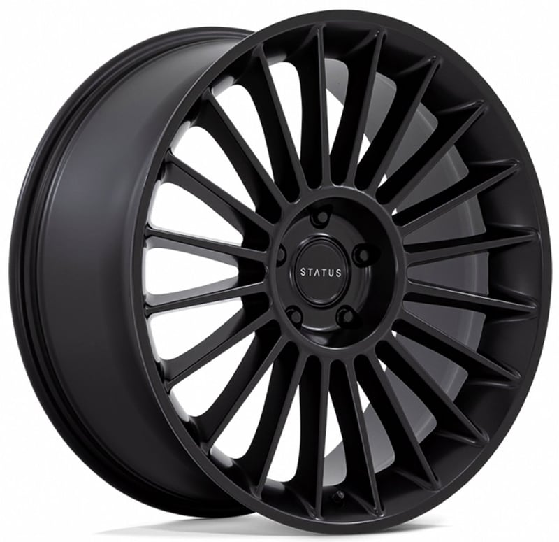 (clearance - no returns) 22x9.5 status venti matte black 5x130 30mm
