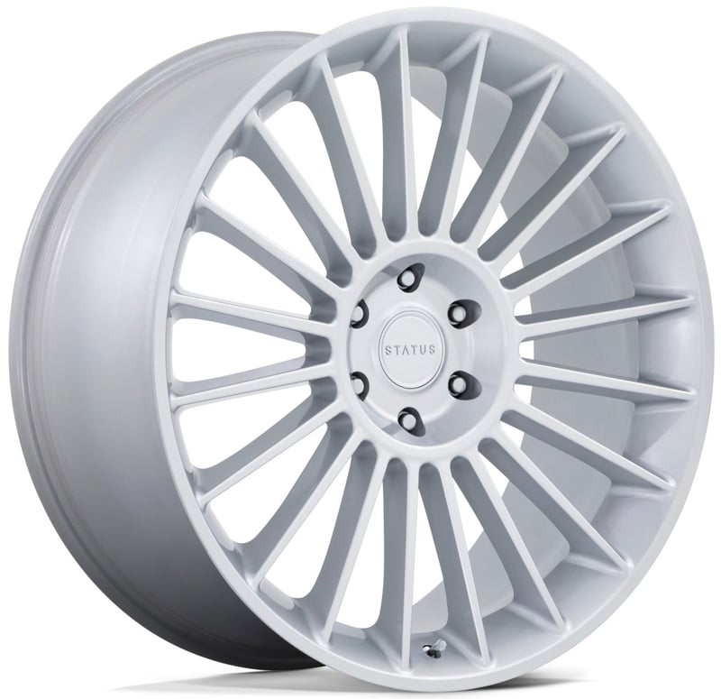 (clearance - no returns) 24x10 status venti gloss silver 5x120 35mm