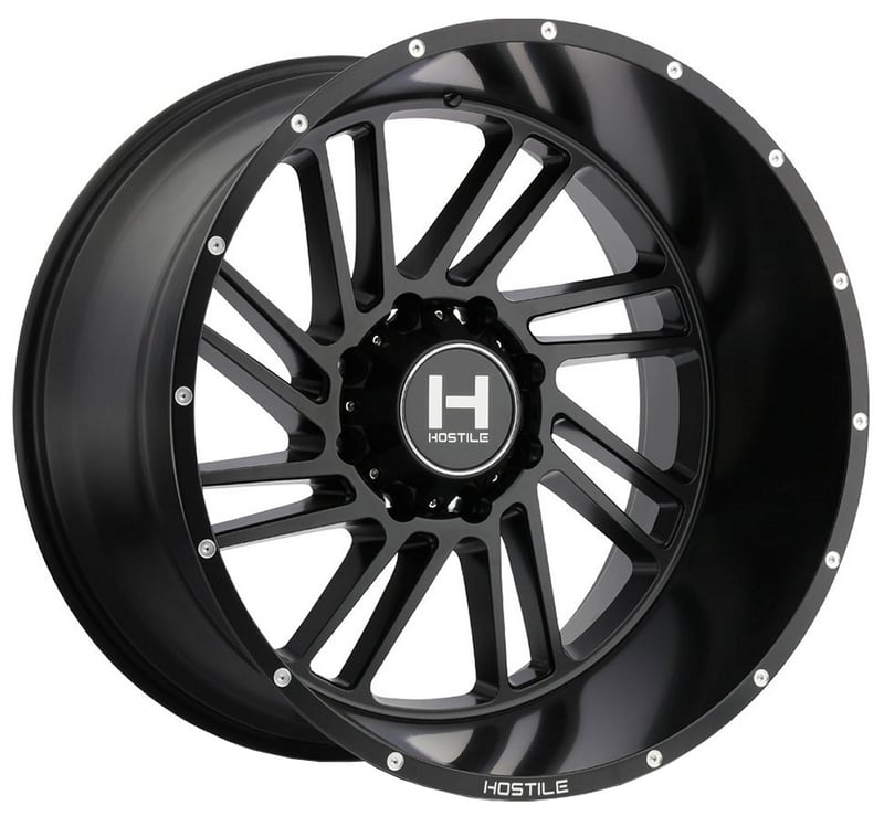 24x14 hostile h110 stryker asphalt (8 lug) (* may require trimming) 8x6.5/165 -76mm