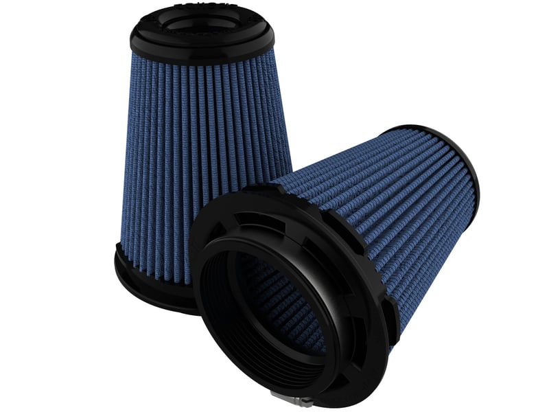 afe takeda intake replace air filter w/pro 5r media (pair) 3.5in f / 5in b / 3.5in t (inv) / 6in h tf-9029r-ma