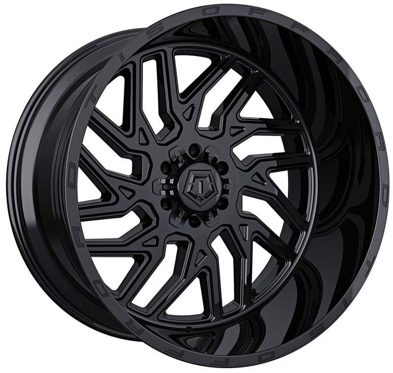 26x12 tis off-road 544b gloss black (* may require trimming) 8x180 -44mm