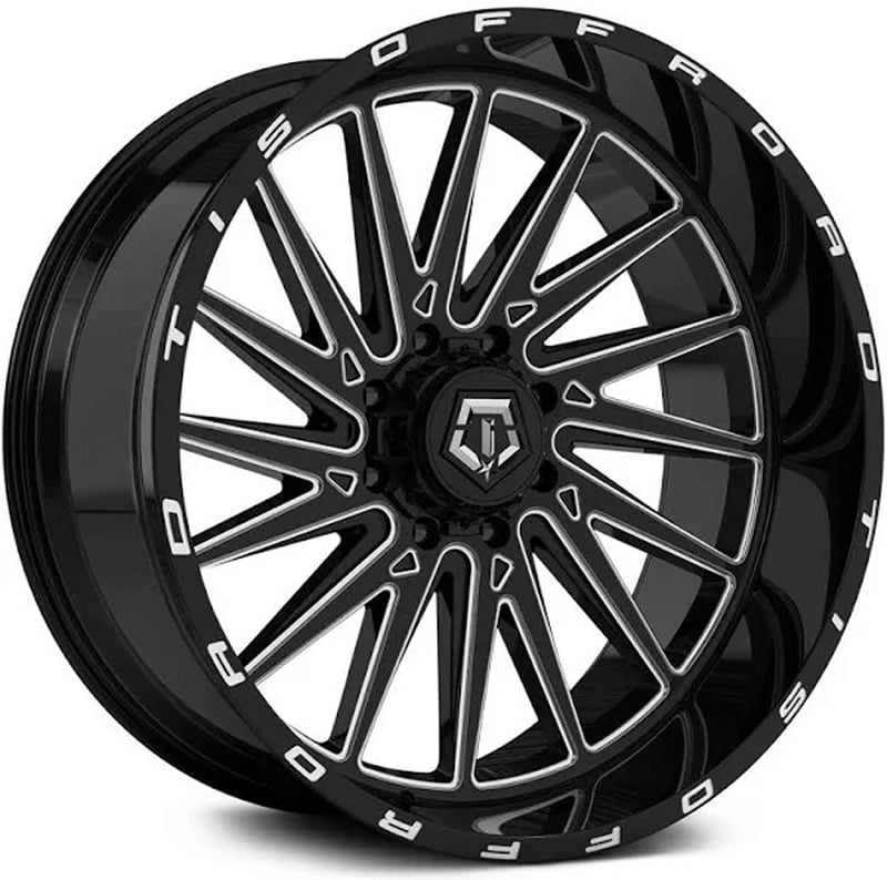 22x10 tis off-road 547bm gloss black milled 8x6.5/165 -19mm