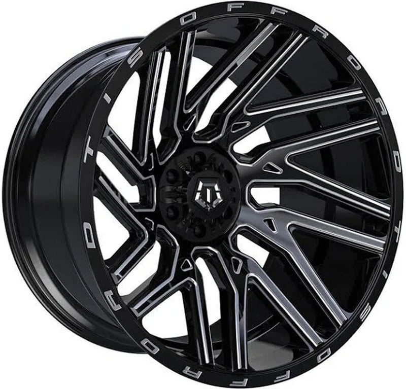 22x10 tis off-road 554bm gloss black milled 8x6.5/165 -19mm