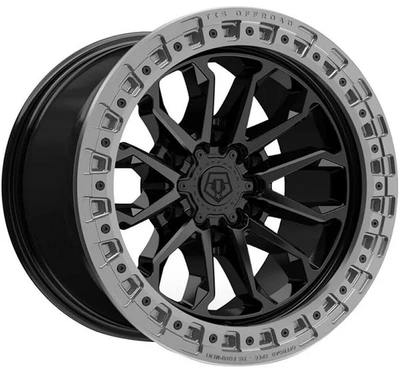17x9 tis off-road 556ba satin black w/ anthracite bead ring (6-lug) 6x5.5/139.7 0mm