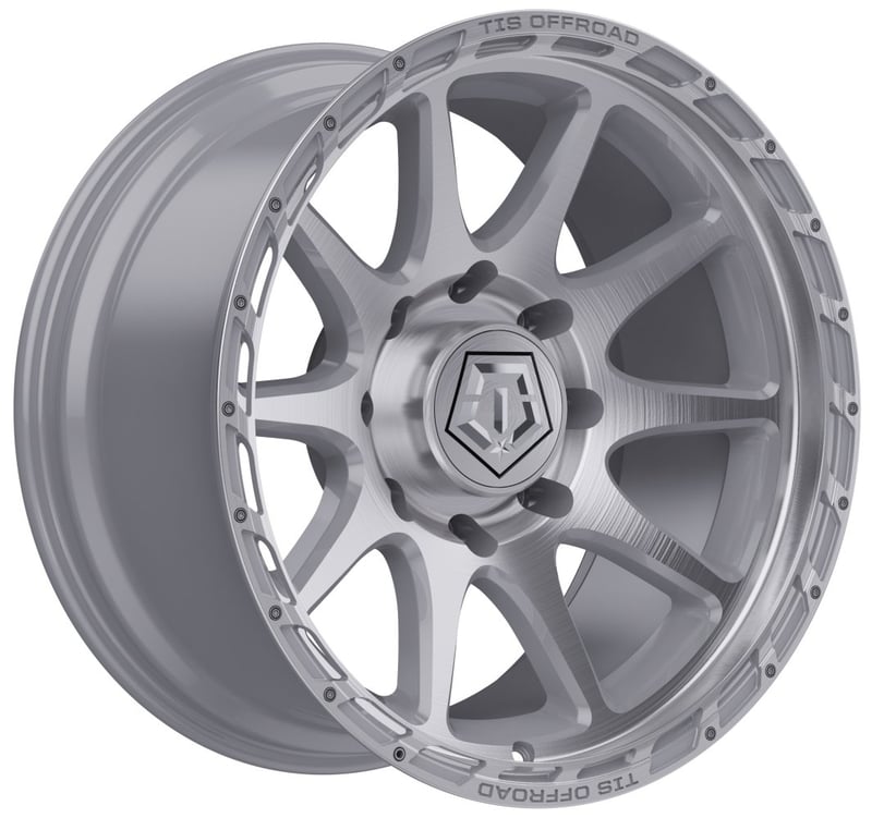 20x9 tis off-road 563bs silver w/ brushed face 8x6.5/165 0mm