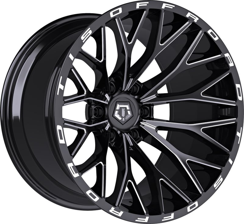 20x9 tis off-road 566bm gloss black milled (6-lug) 6x135 0mm