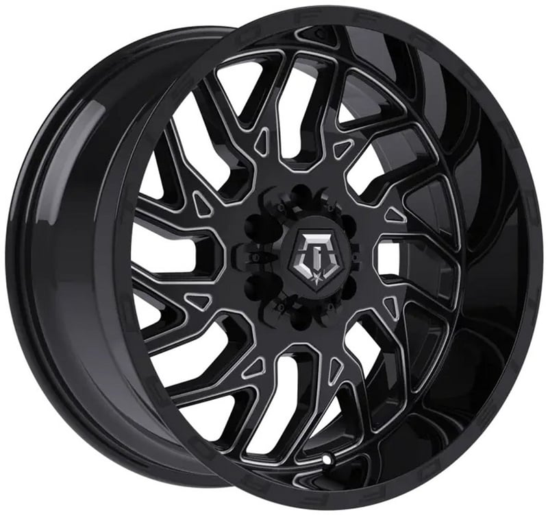 20x9 tis off-road 544bm 2.0 gloss black milled 8x6.5/165 17mm