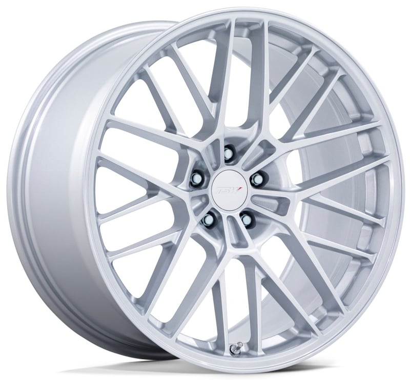 22x10.5 tsw tw001 daytona gloss silver (flow formed) 5x120 38mm