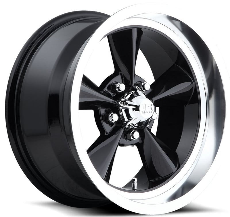 17x8 us mags u107 standard gloss black w/ diamond cut lip 5x4.75/120.7 1mm