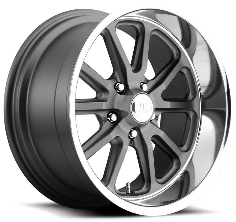 18x7 us mags u111 rambler gray w/ diamond cut lip 5x4.75/120.7 1mm