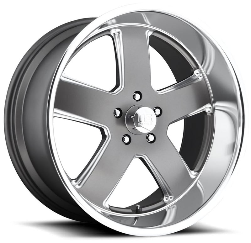 20x8 us mags u118 hustler gun metal w/ diamond cut lip 5x5/127 1mm