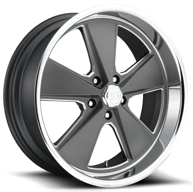 20x9.5 us mags u120 roasdster anthracite w/ polished lip 5x5/127 1mm