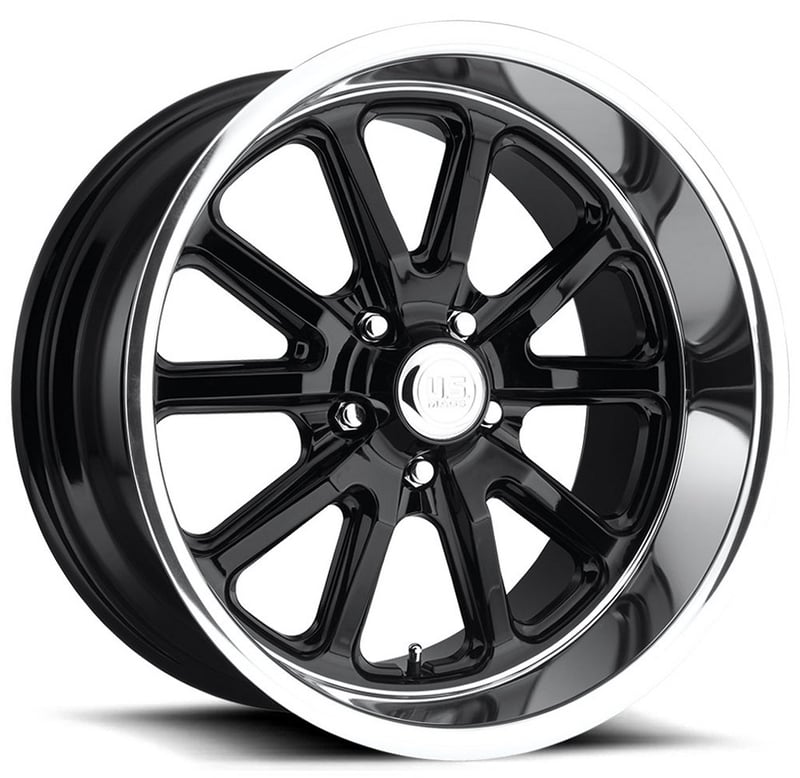 17x7 us mags u121 rambler gloss black w/ diamond cut lip 5x4.75/120.7 1mm