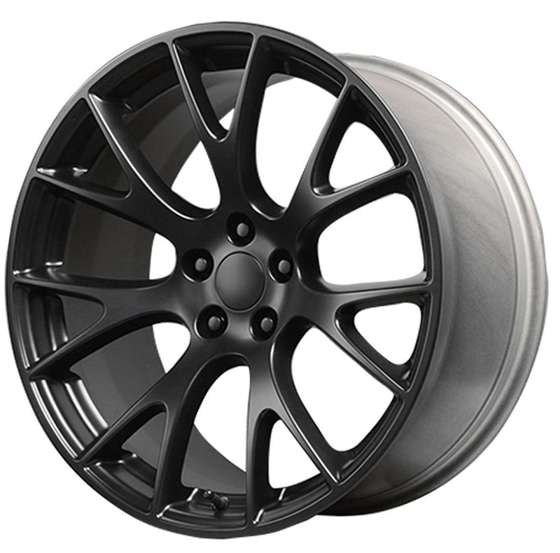 (on sale - no returns) 20x9.5 hellcat replica wheels satin black v1180b 5x115 18mm