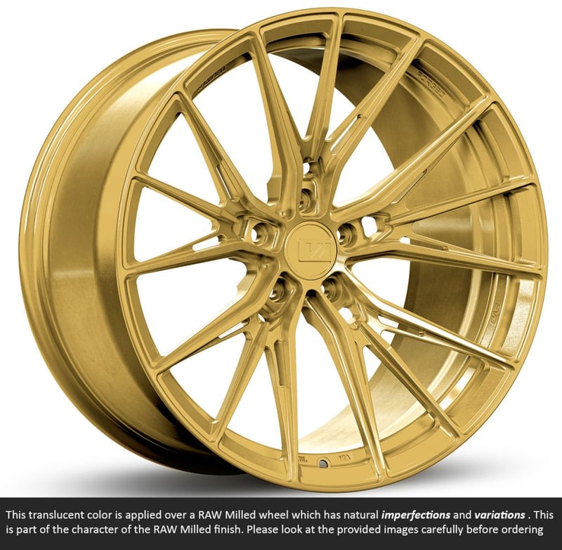 19x11 variant rian raw spun gold (full forged) (deep concave) (custom)