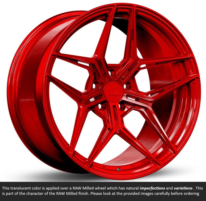 19x8.5 variant zeno raw blood red (full forged) (custom)