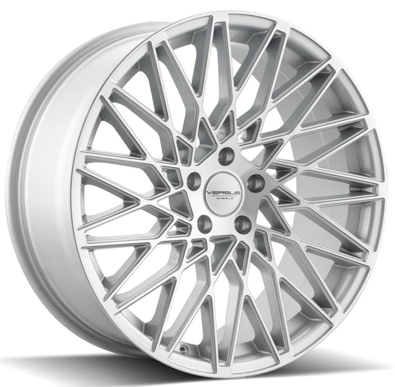 20x8.5 versus vs001 silver w/ machined face 5x112 35mm