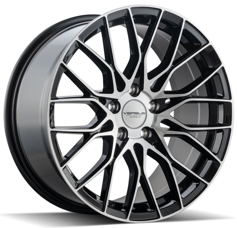 18x8.5 versus vs442 gloss black w/ machined face 5x120 35mm