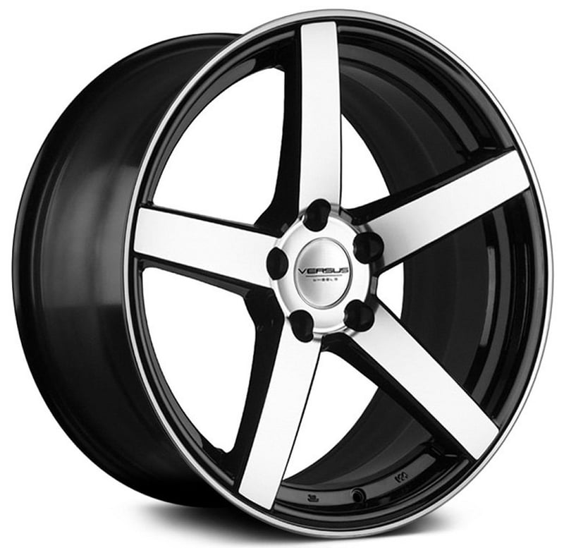 18x8.5 versus vs541 gloss black w/ machined face 5x4.25/108 40mm