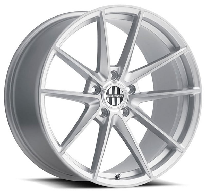 (clearance - no returns) 18x11 victor equipment zuffen silver w/ brushed face (rotary forged) 5x130 55mm