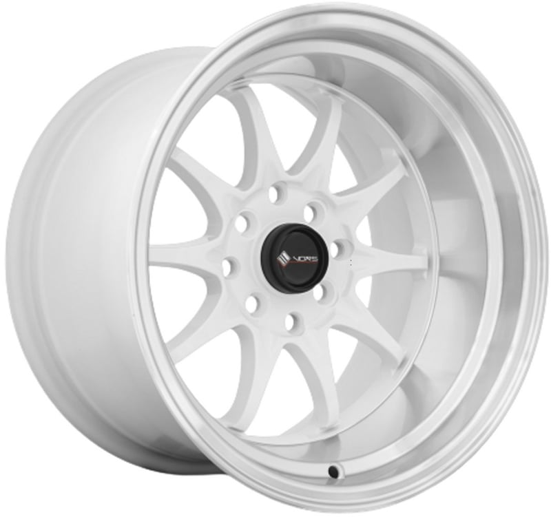 15x8 vors tr3 white machined lip 4x100 4x4.5/114.3 0mm