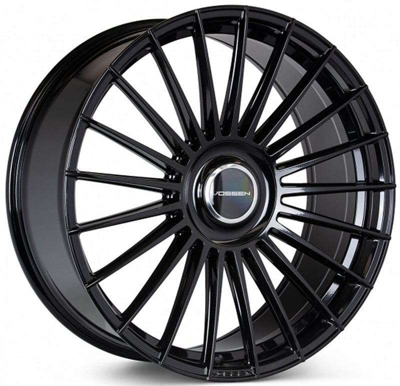 22x9 vossen hf-8 gloss black (hybrid forged) (6 lug) (custom)