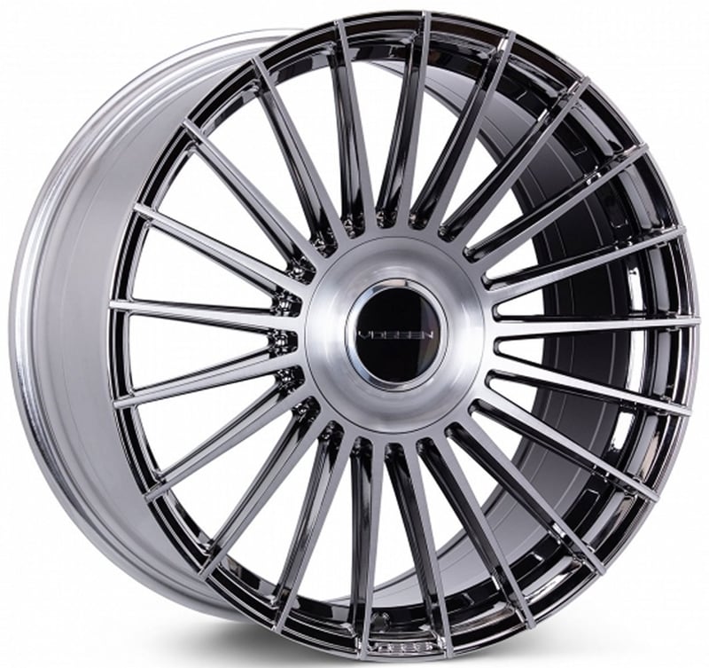 22x10.5 vossen hf-8 emc polished & brushed (hybrid forged) 5x112 25mm