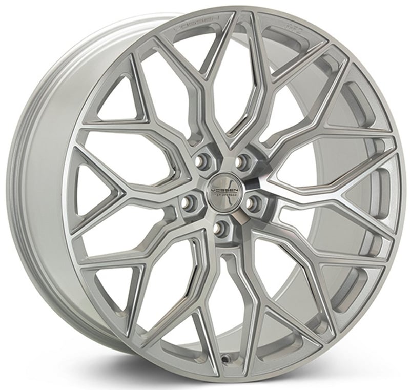 24x10 vossen hf-2 silver polished face (hybrid forged) 5x120 32mm
