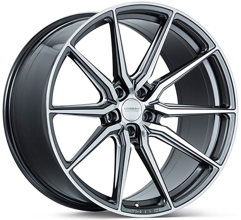20x10.5 vossen hf-3 gloss graphite polished (hybrid forged) 5x112 45mm