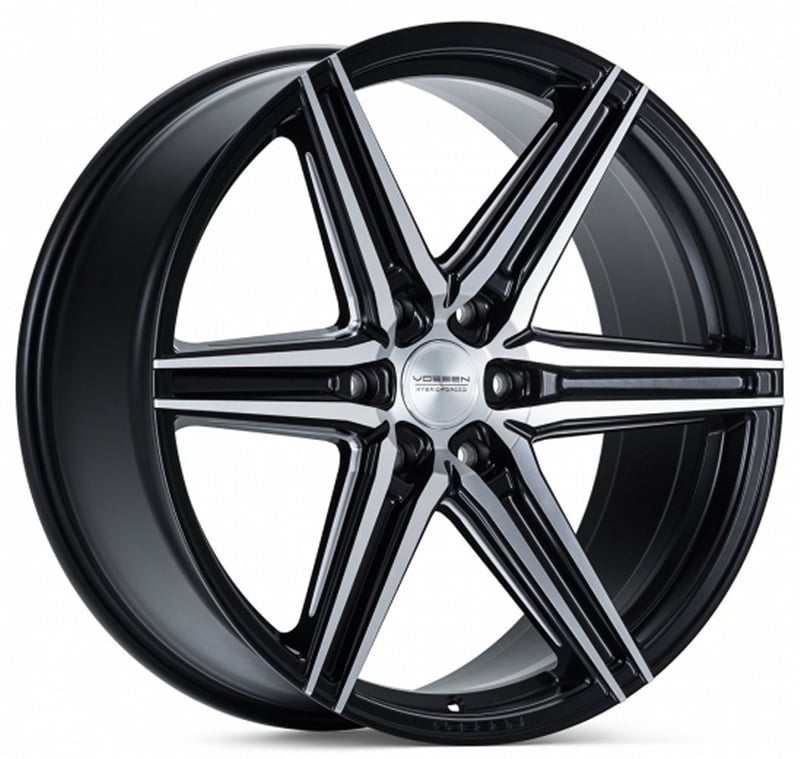 20x9.5 vossen hf6-2 matte black w/ brushed face (hybrid forged) (deep concave) 6x5.5/139.7 15mm